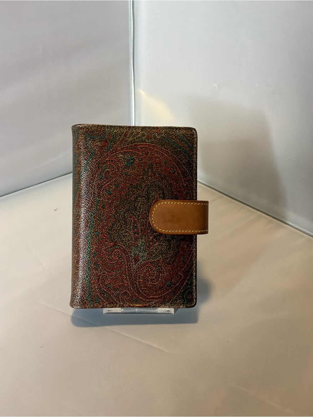 Etro Paisley Leather notebook cover, pocket agenda
